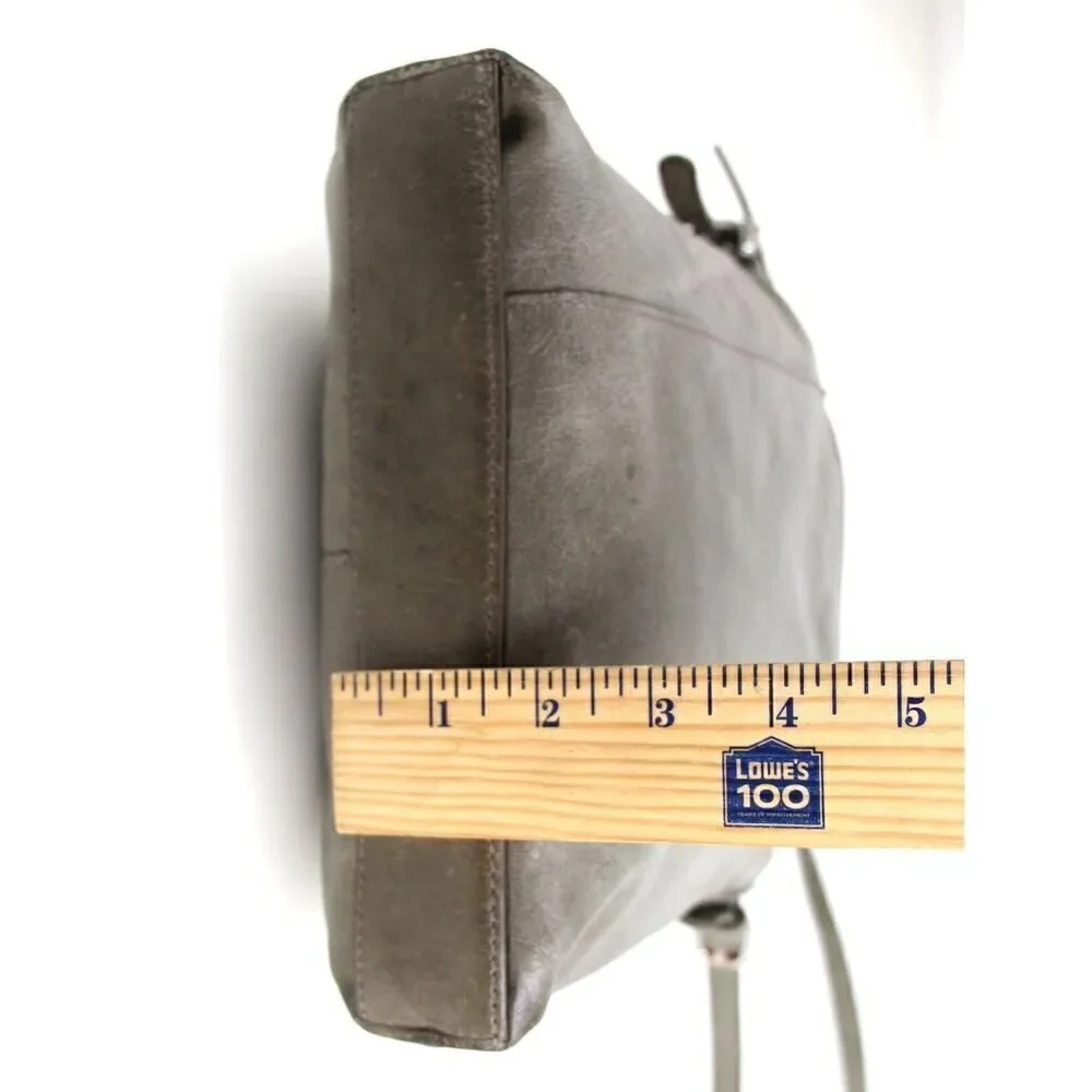 Hobo International CHALKY GREEN GRAY GENUINE LEATHER SHOULDER BAG HANDBAG PURSE